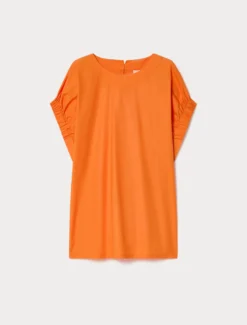 Blusa in popeline di cotone - MANDARINO