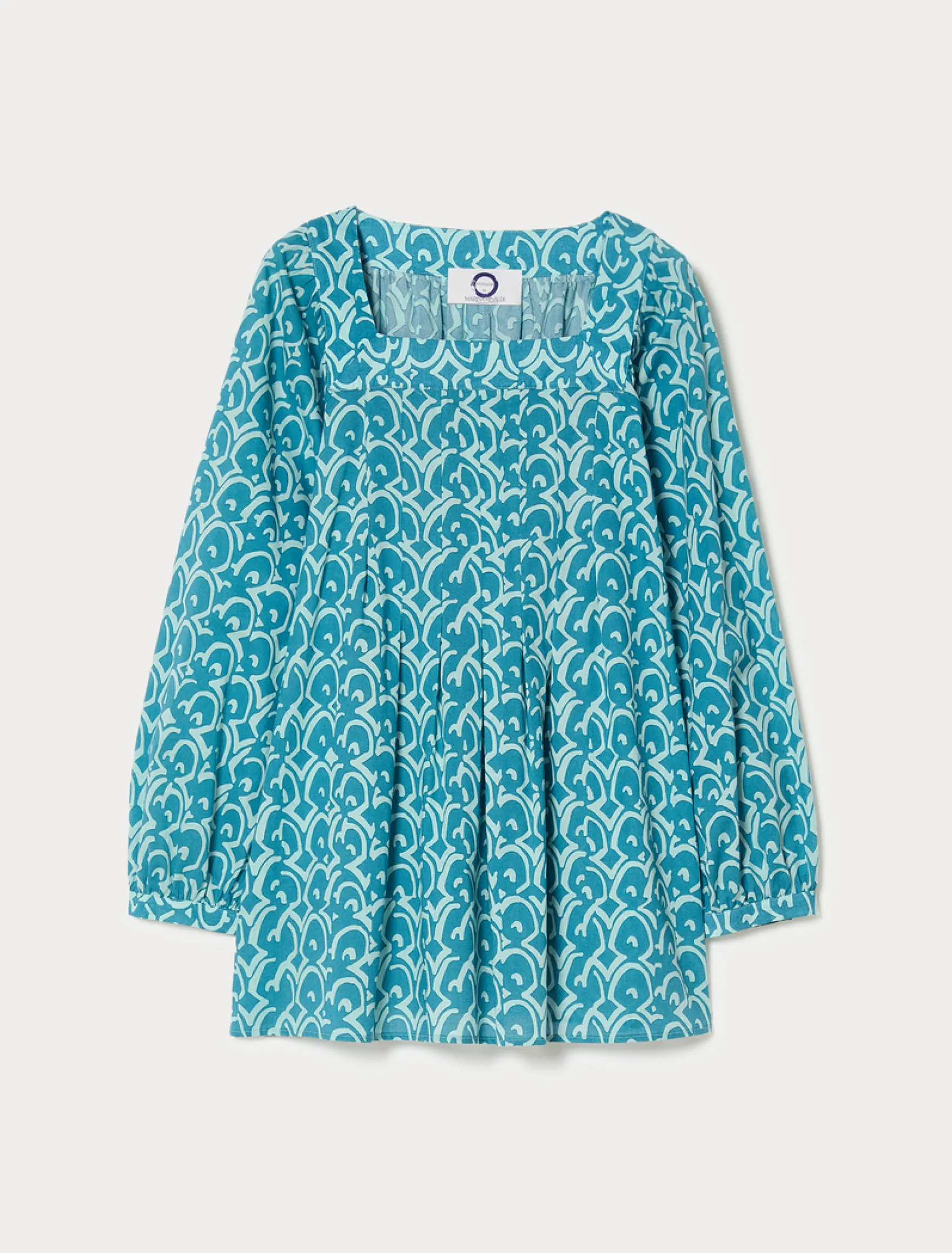 Blusa in popeline di cotone - VERDE