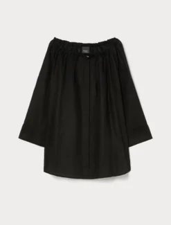 Blusa in puro lino - NERO