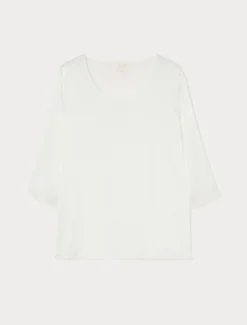 Blusa in satin - BIANCO
