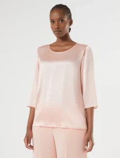Blusa in satin leggero - ROSA