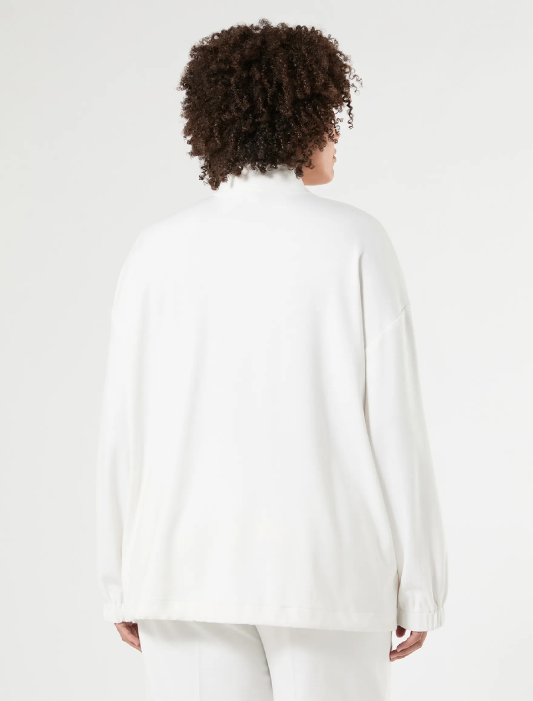 Bomber in jersey - BIANCO