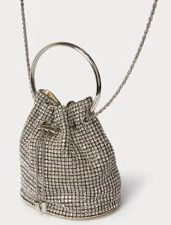 Borsa a secchiello in full strass - CRISTALLO