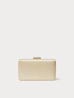 Borsa clutch in raso - BEIGE