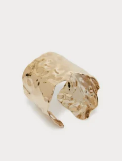 Bracciale in metallo martellato - ORO