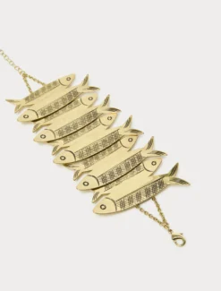 Bracciale pesci in metallo - ORO