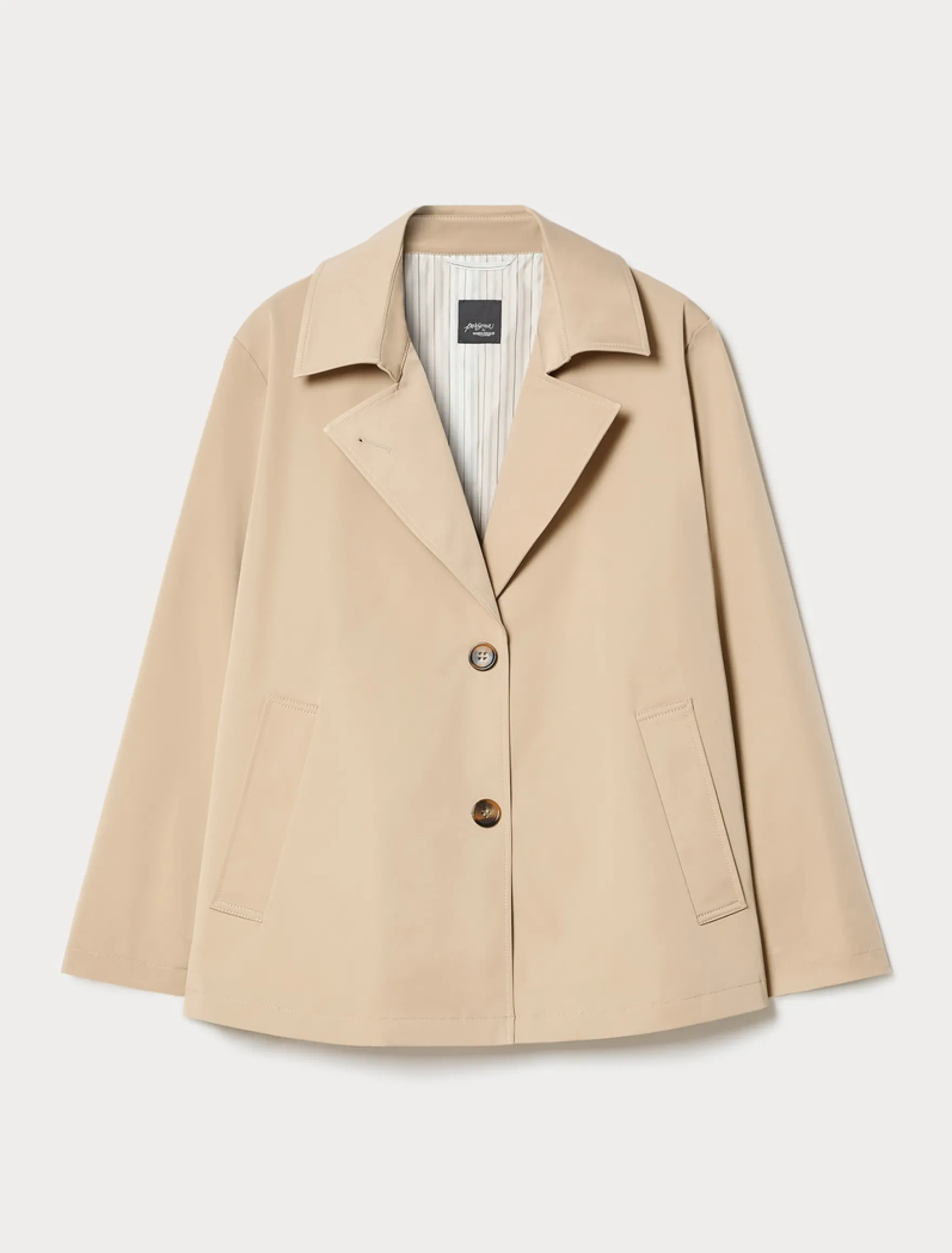 Caban in gabardina antigoccia - BEIGE