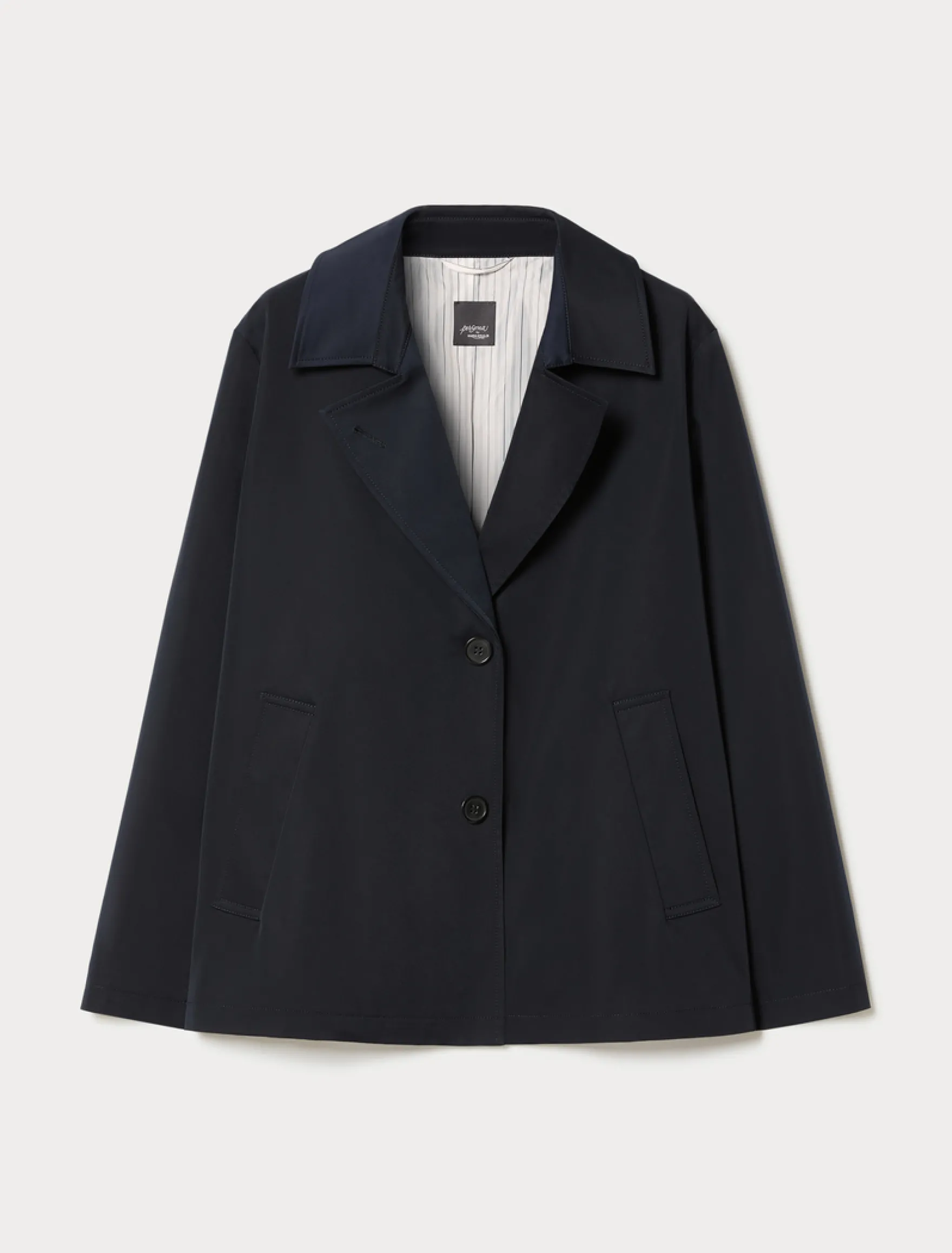 Caban in gabardina antigoccia - BLU NOTTE