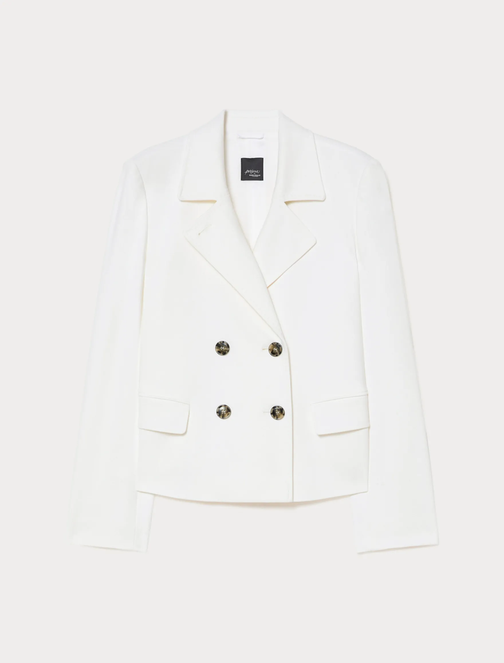 Caban in jersey - BIANCO