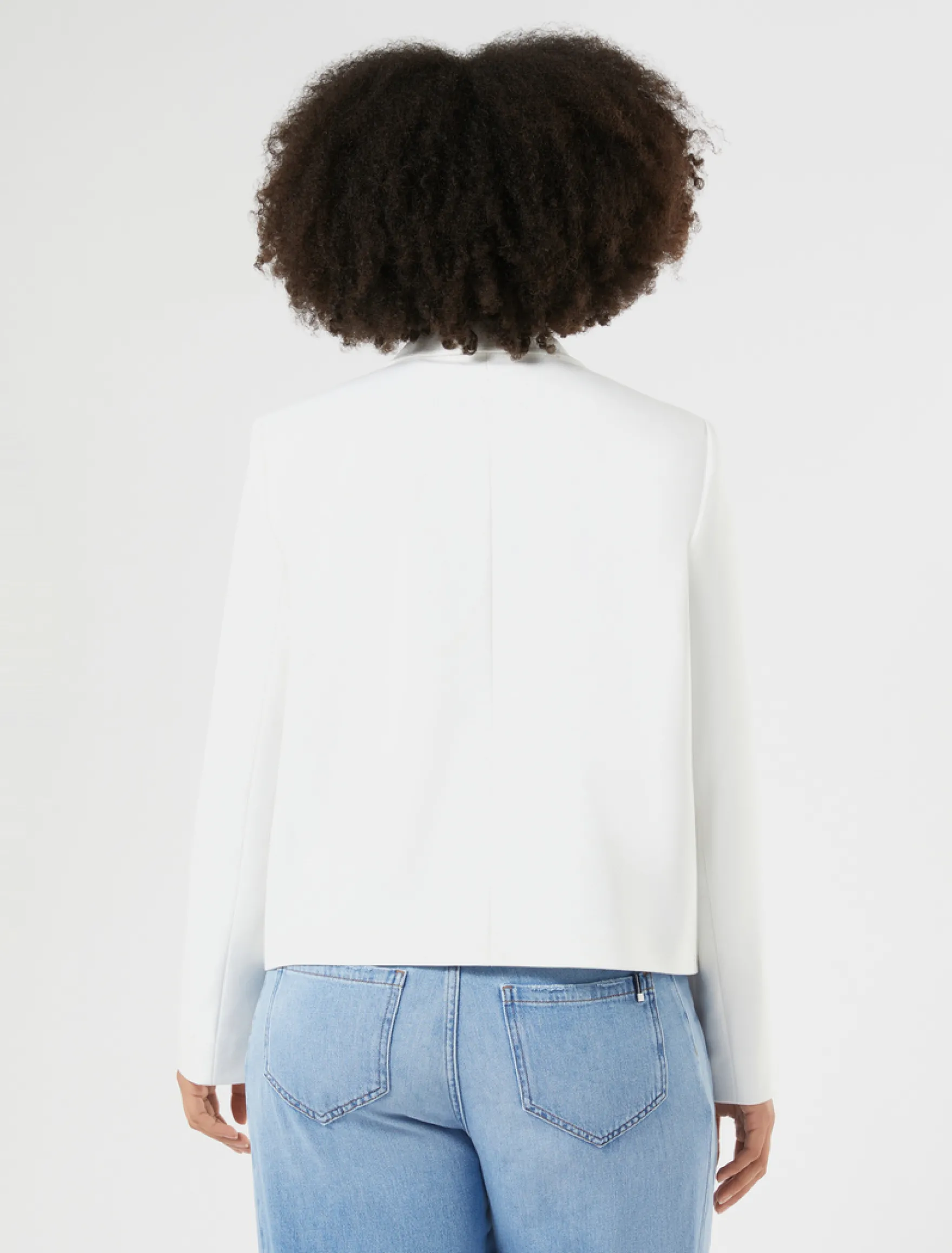 Caban in jersey - BIANCO