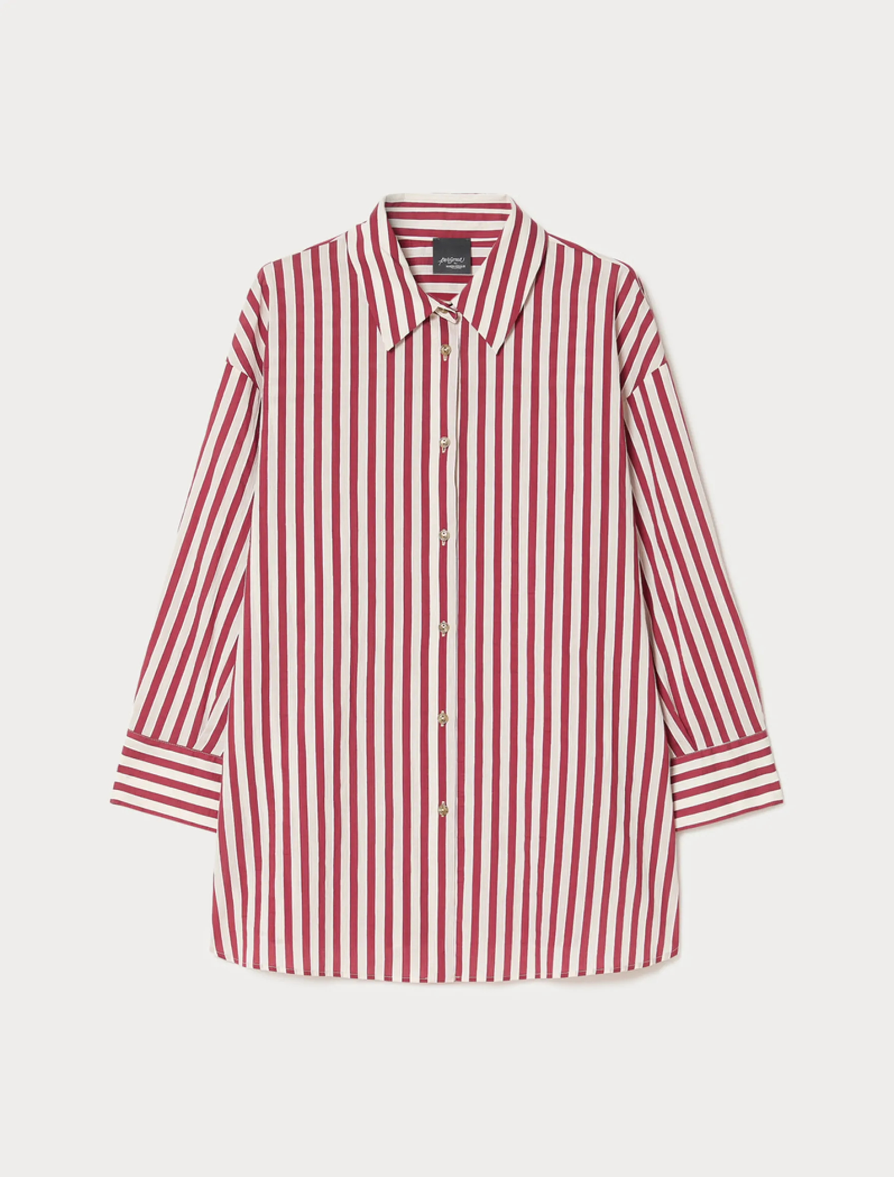 Camicia in cotone a righe - BORDEAUX