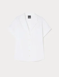 Camicia in cotone e nylon - BIANCO