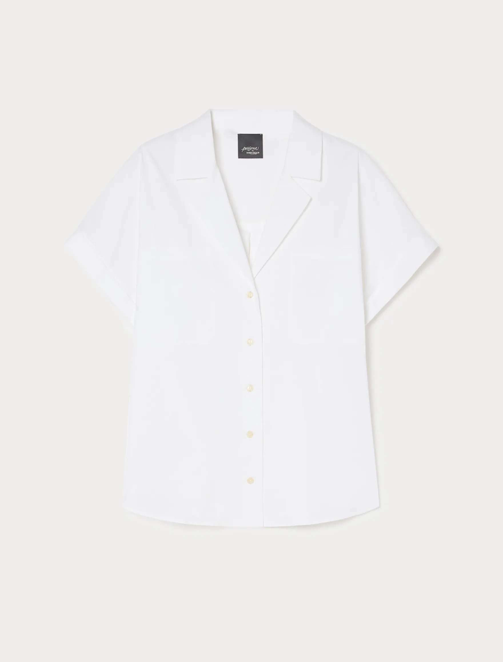 Camicia in cotone e nylon - BIANCO