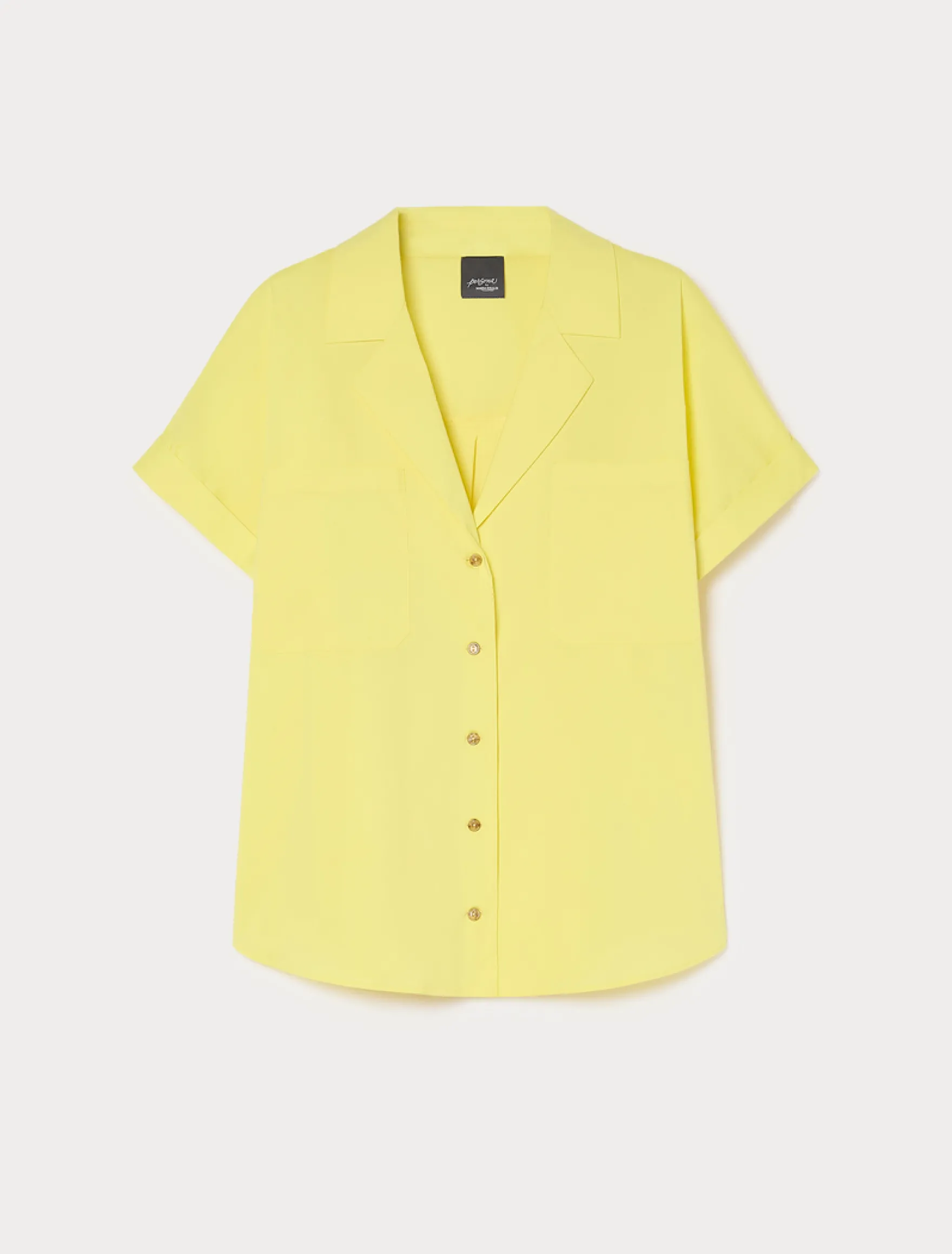 Camicia in cotone e nylon - GIALLO CHIARO