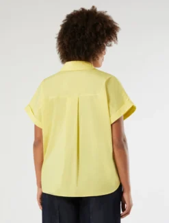 Camicia in cotone e nylon - GIALLO CHIARO