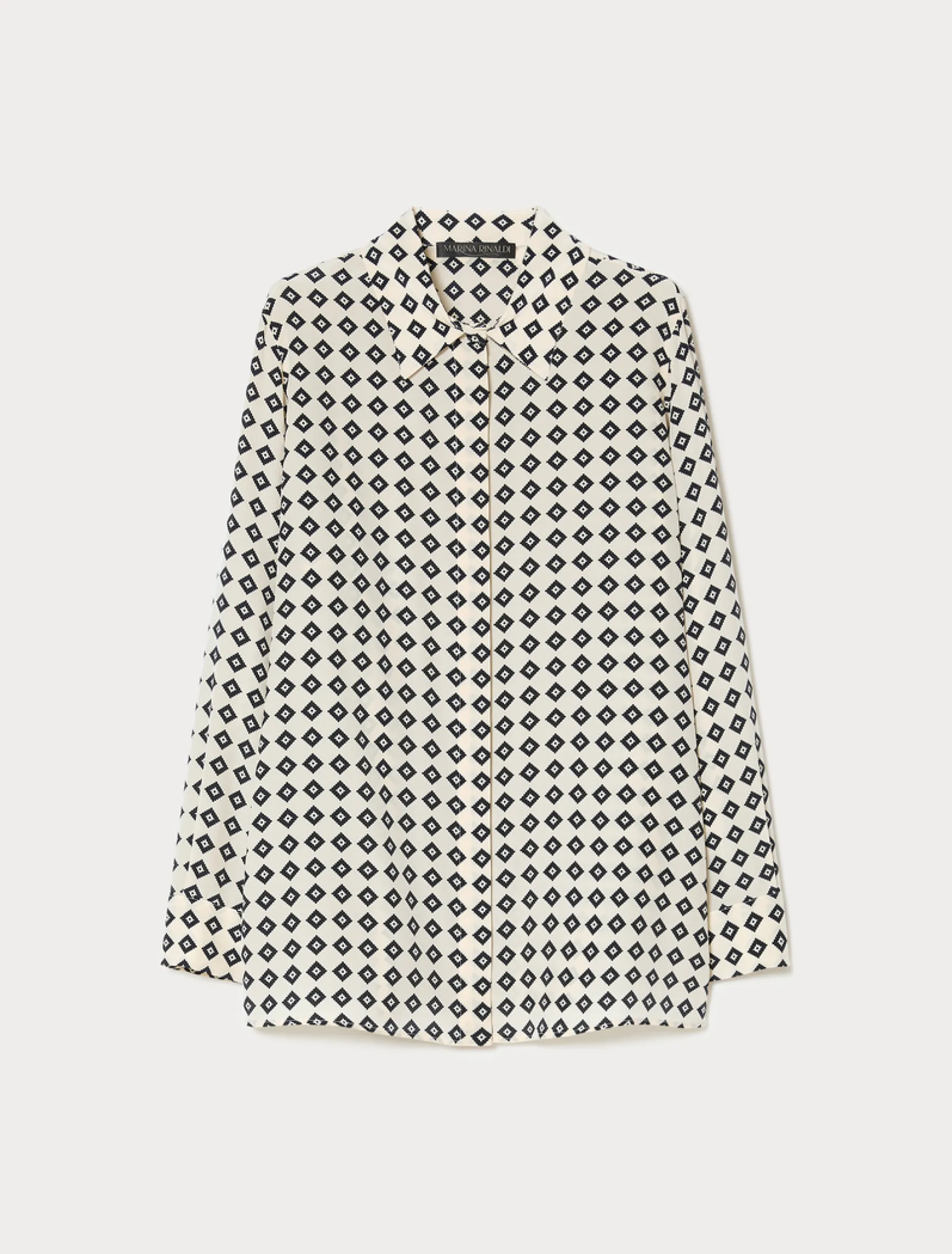 Camicia in crêpe de Chine di seta - BIANCO AVORIO
