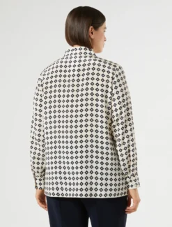 Camicia in crêpe de Chine di seta - BIANCO AVORIO