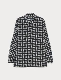 Camicia in crêpe de Chine di seta - BLU NOTTE
