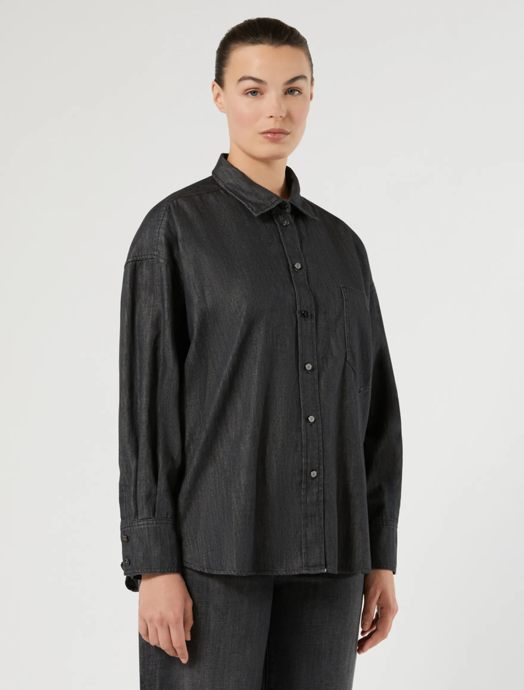 Camicia in denim - NERO
