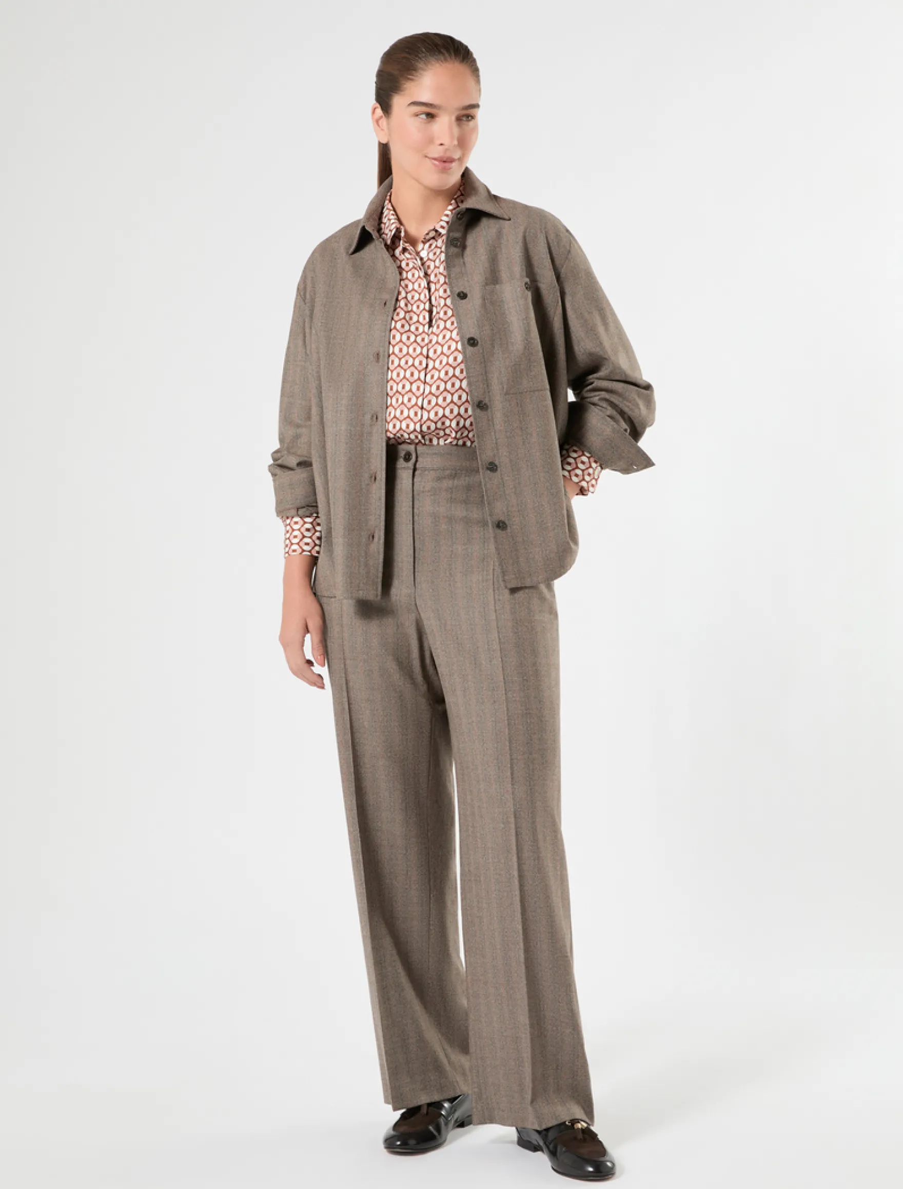 Camicia in flanella stretch - FANGO