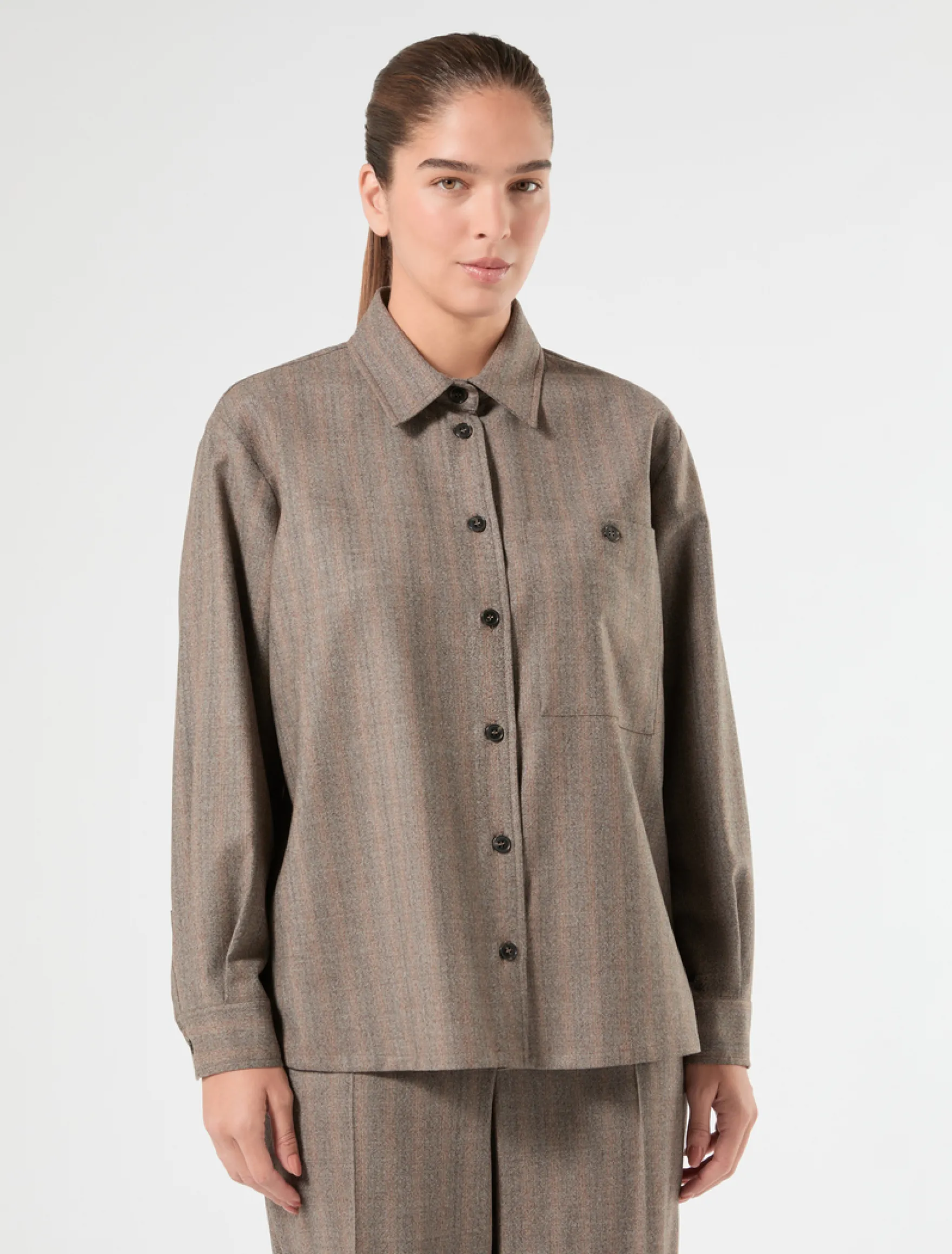 Camicia in flanella stretch - FANGO