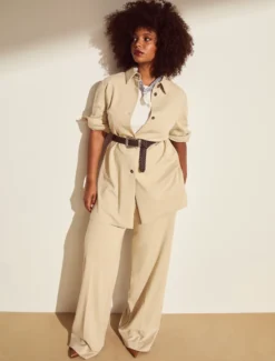 Camicia in jersey - BEIGE