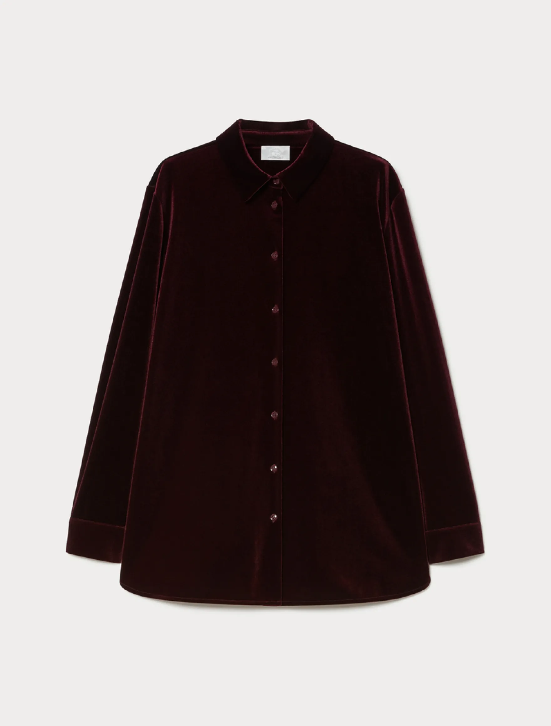 Camicia in jersey di velluto - BORDEAUX
