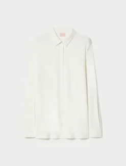 Camicia in jersey fluido - BIANCO