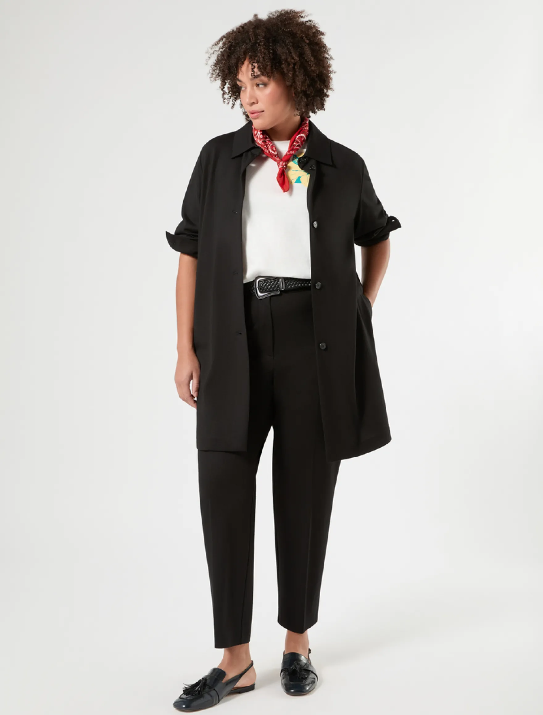 Camicia in jersey - NERO