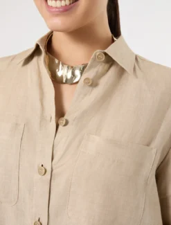 Camicia in lino - SABBIA
