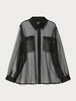 Camicia in organza - NERO
