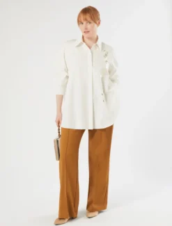 Camicia in popeline - BIANCO