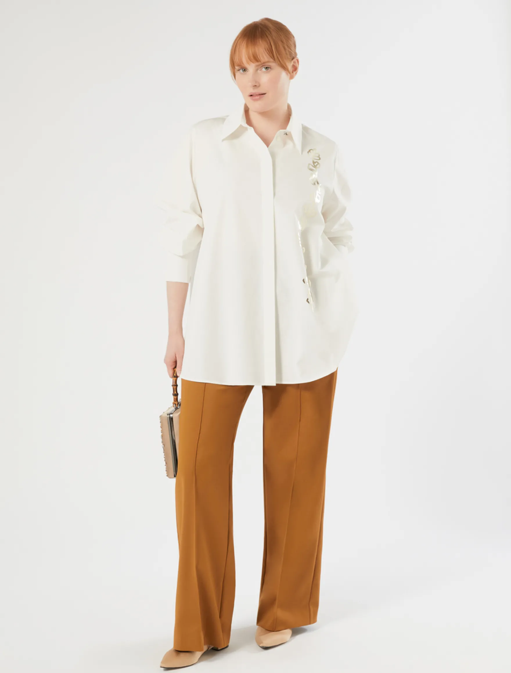 Camicia in popeline - BIANCO