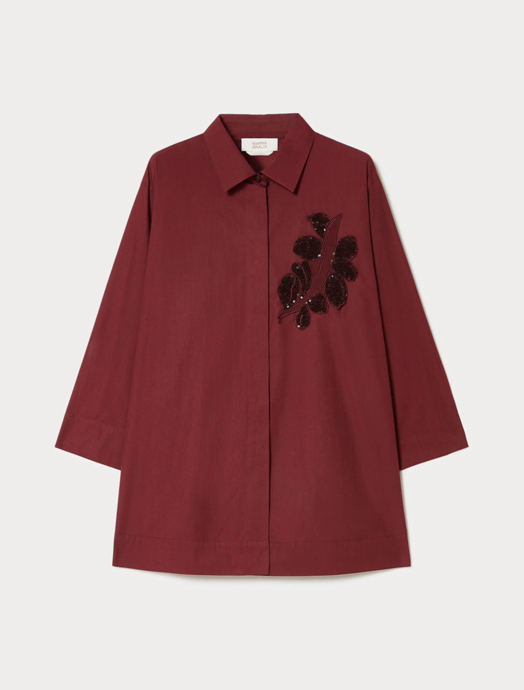Camicia in popeline con ricamo - VINACCIA