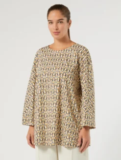 Camicia in popeline di cotone - AVORIO