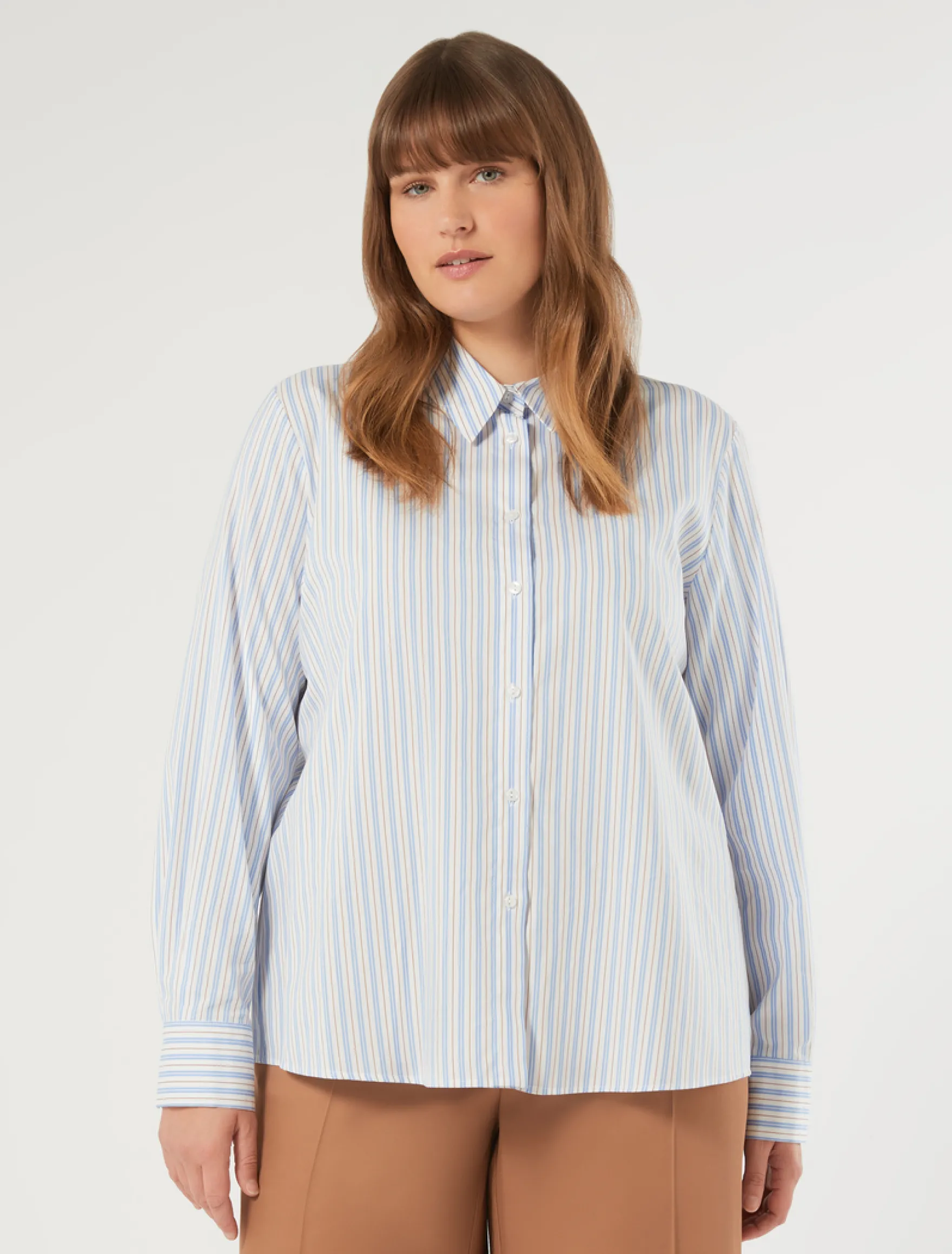 Camicia in popeline di cotone - BIANCO