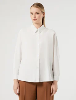Camicia in popeline di cotone - BIANCO OTTICO