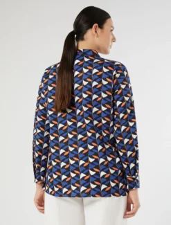Camicia in popeline di cotone - BLU