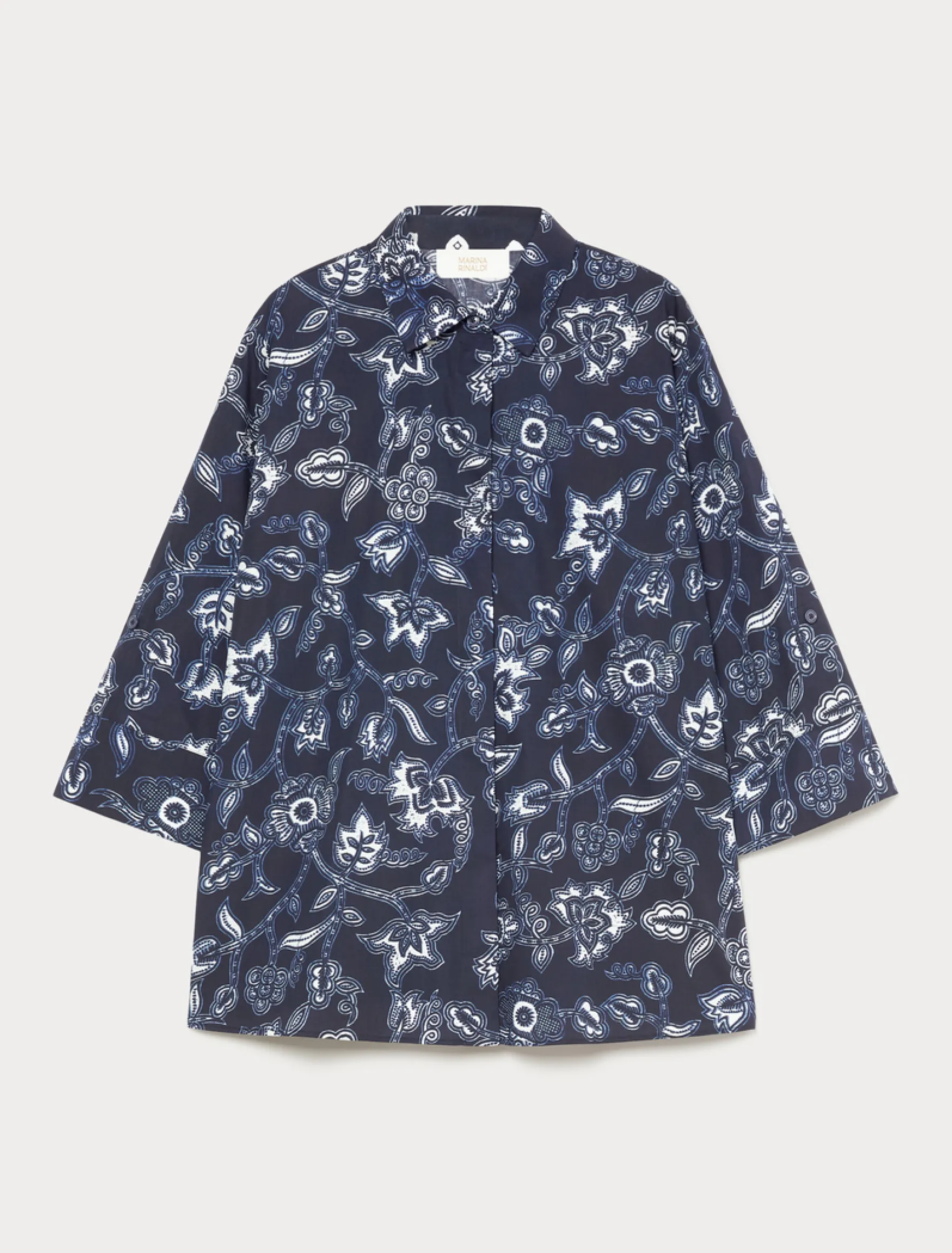 Camicia in popeline di cotone - BLU