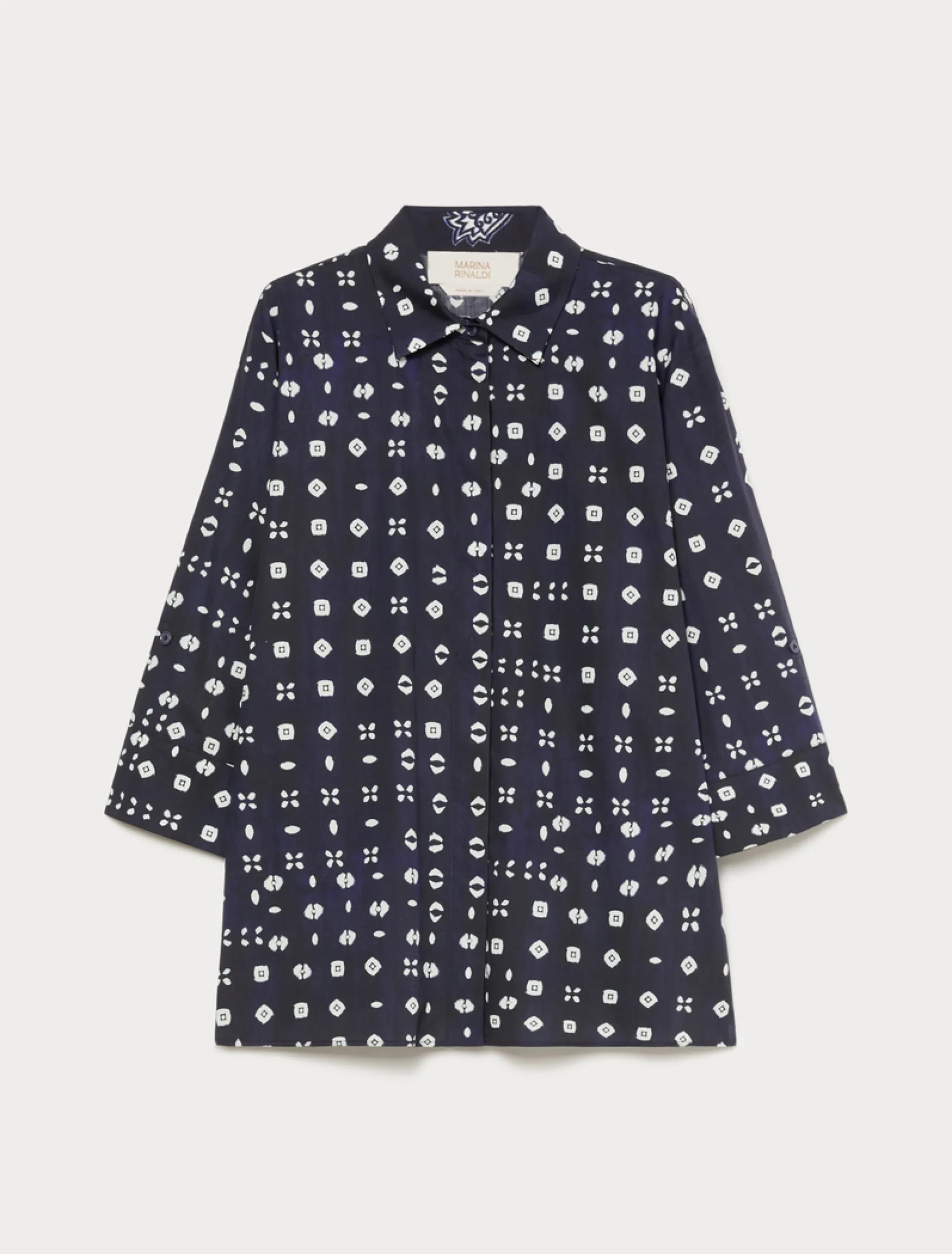 Camicia in popeline di cotone - BLU