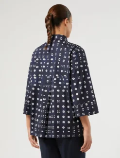 Camicia in popeline di cotone - BLU