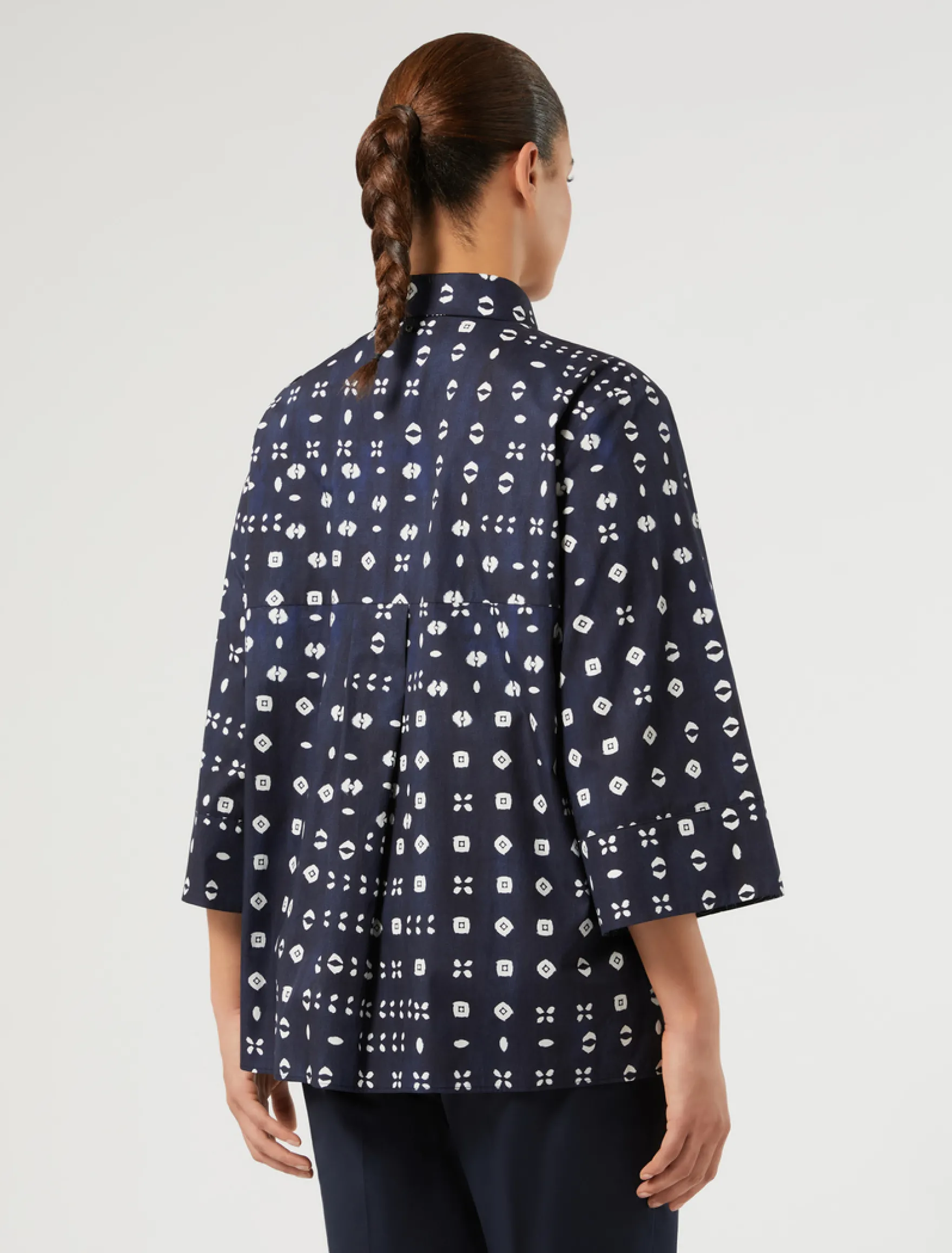 Camicia in popeline di cotone - BLU