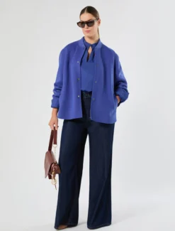 Camicia in popeline di cotone - BLU CINA