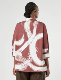 Camicia in popeline di cotone - MATTONE ROSSO