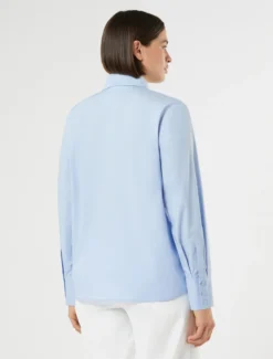 Camicia in popeline di cotone organico - CIELO