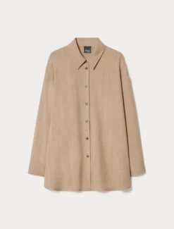 Camicia in popeline - NOCCIOLA