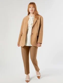 Camicia in rasatello di cotone - AVORIO