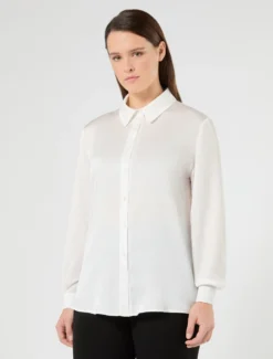 Camicia in raso - BIANCO
