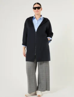 Camicia in raso di cotone - AZZURRO