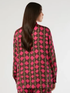 Camicia in raso di viscosa - CACAO